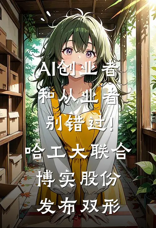 AI创业者和从业者别错过!哈工大联合博实股份发布双形