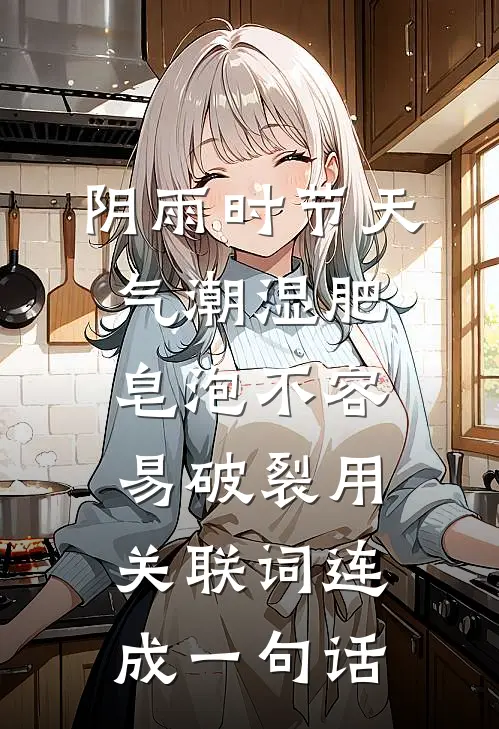 阴雨时节天气潮湿肥皂泡不容易破裂用关联词连成一句话